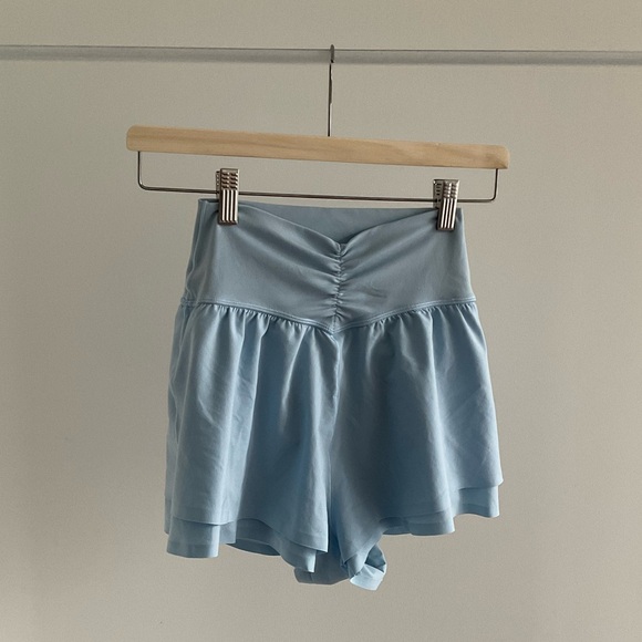 Aerie OFFLINE Real Me Crossover Flowy Short in Blue Breeze - Picture 5 of 9